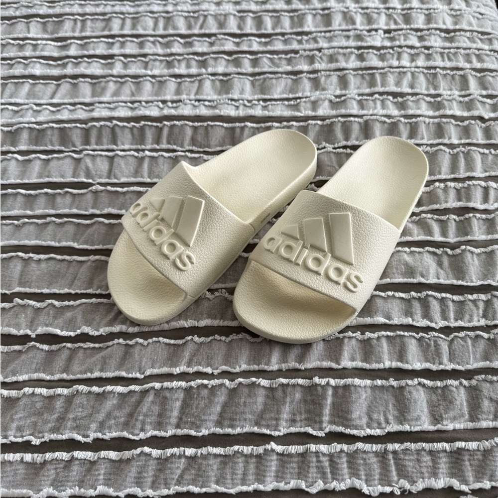 adidas Cream Slide Sandals